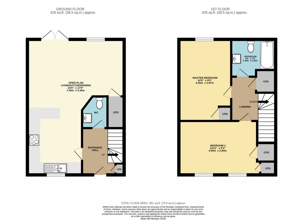 Floorplan for Farriers Way, Widegates, PL13