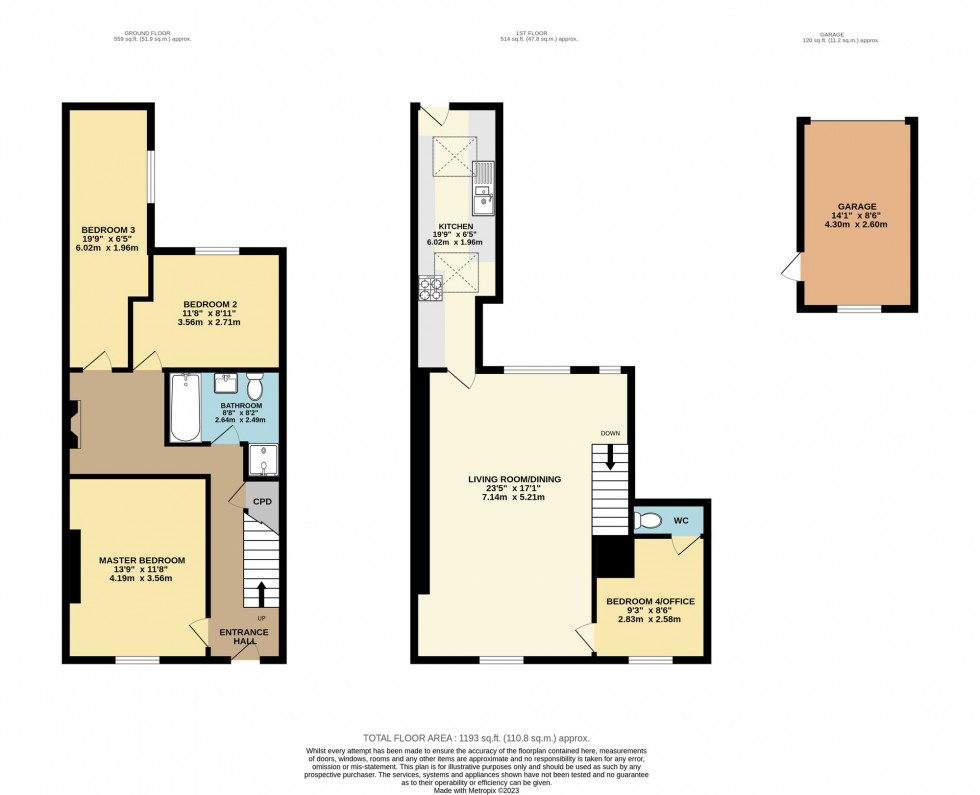 Floorplan for Dean Street, Liskeard, PL14