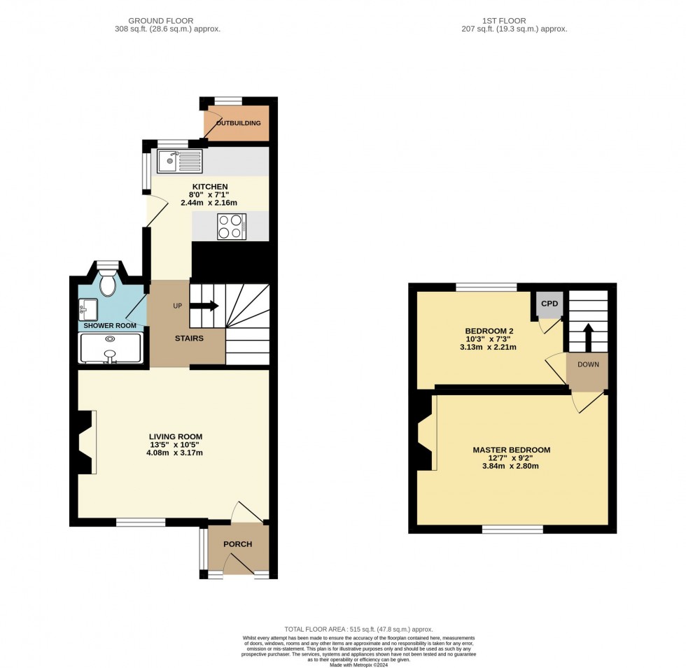 Floorplan for Minions Row, Minions, PL14