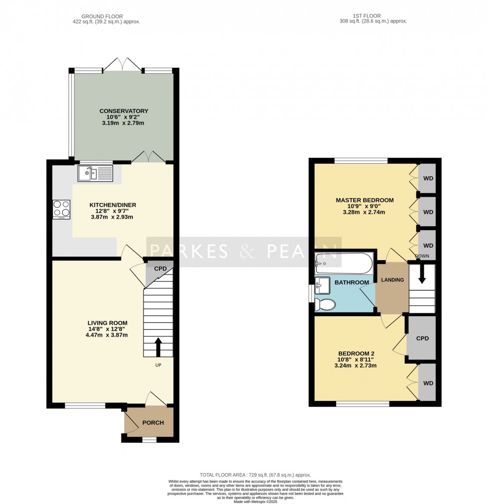 Floorplan for Diggorys Field, St. Cleer, PL14