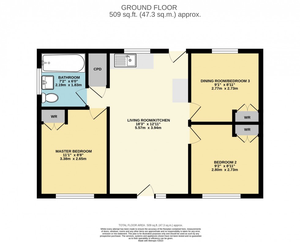 Floorplan for Rosecraddoc, Liskeard, PL14