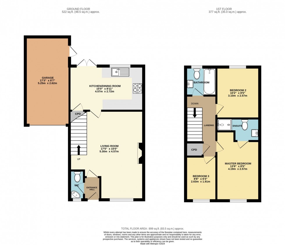 Floorplan for Catchfrench Crescent, Liskeard, PL14