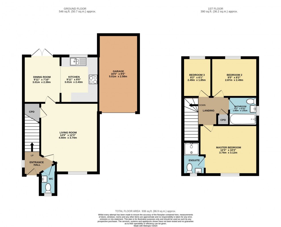 Floorplan for Trenouth Close, St. Cleer, PL14
