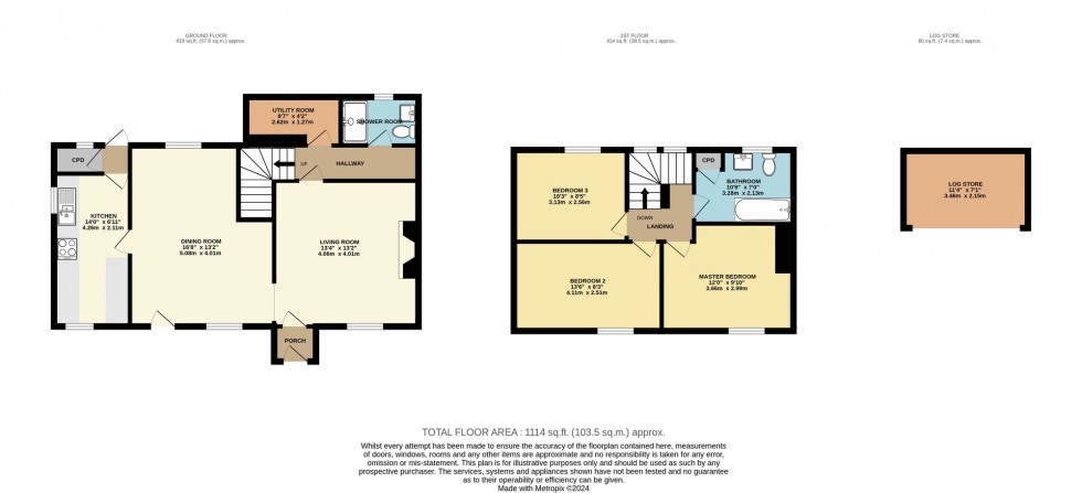 Floorplan for Minions, Liskeard, PL14