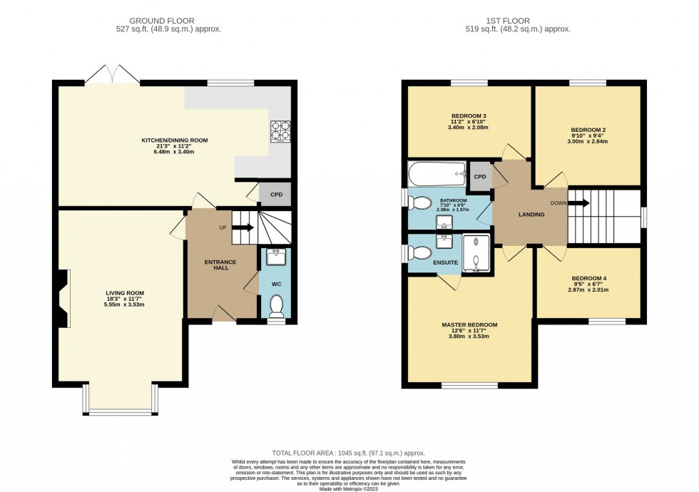 Floorplan for Aries Hill, Liskeard, PL14