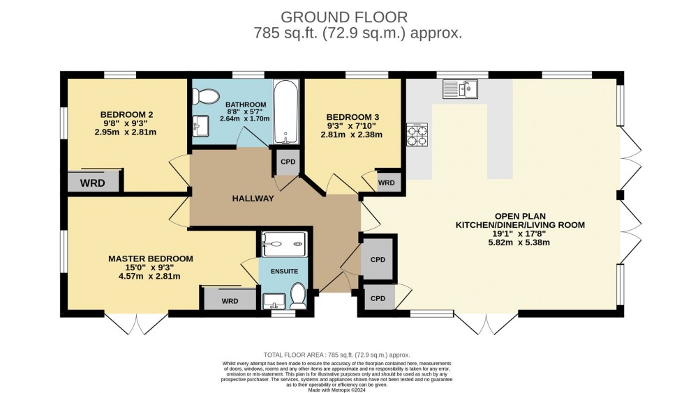 Floorplan for Faraway Fields, Southern Halt, PL14