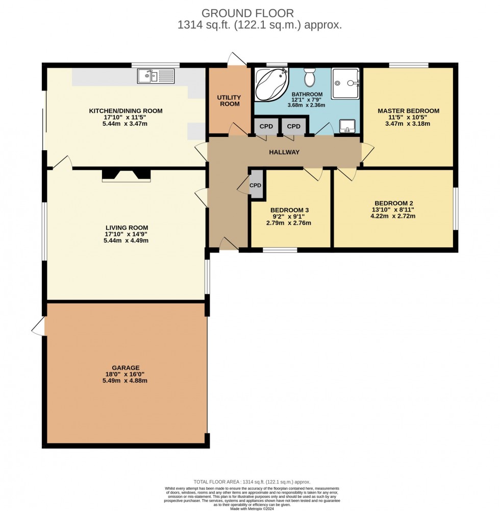 Floorplan for Treverbyn Close, Liskeard, PL14