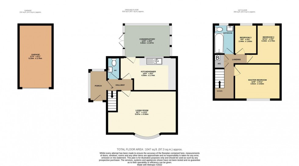 Floorplan for The Rodings, Menheniot, PL14